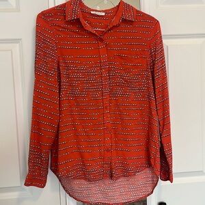 Beachlunchlounge Long Sleeve Heart Blouse size Medium